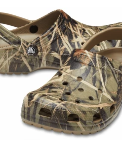 'Crocs' Unisex Classic Lined Clog - White / Grey Shoes & Boots