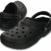 Men 'Crocs' Unisex Classic Lined Clog - Black / Black