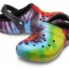 'Crocs' Unisex Classic Lined Tie Dye Clog - Multi / Black Shoes & Boots