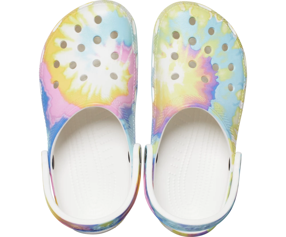 'Crocs' Women's Classic Tie Dye - White / Multi 4 'Crocs' Women's Classic Tie Dye - White / Multi