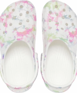 'Crocs' Women's Classic Beach Dye Clog - White / Multi