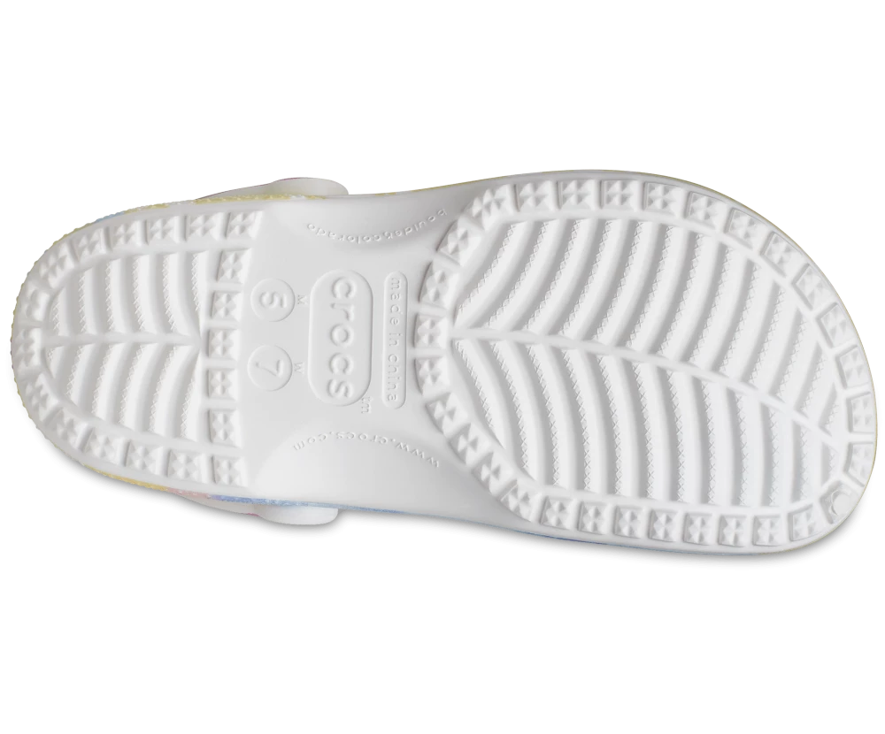 'Crocs' Women's Classic Tie Dye - White / Multi 5 'Crocs' Women's Classic Tie Dye - White / Multi