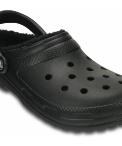 Men 'Crocs' Unisex Classic Lined Clog - Black / Black