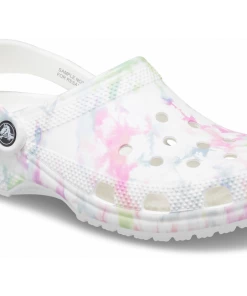 'Crocs' Women's Classic Beach Dye Clog - White / Multi