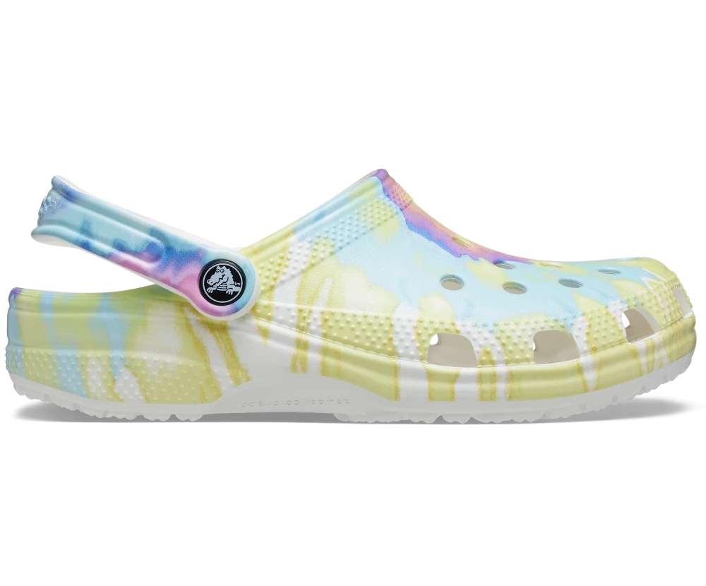 'Crocs' Women's Classic Tie Dye - White / Multi 7 'Crocs' Women's Classic Tie Dye - White / Multi