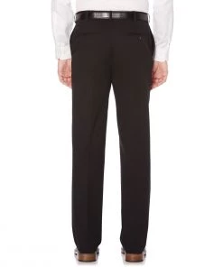 Men 'Savane' Flat Front Stretch Chino - Black