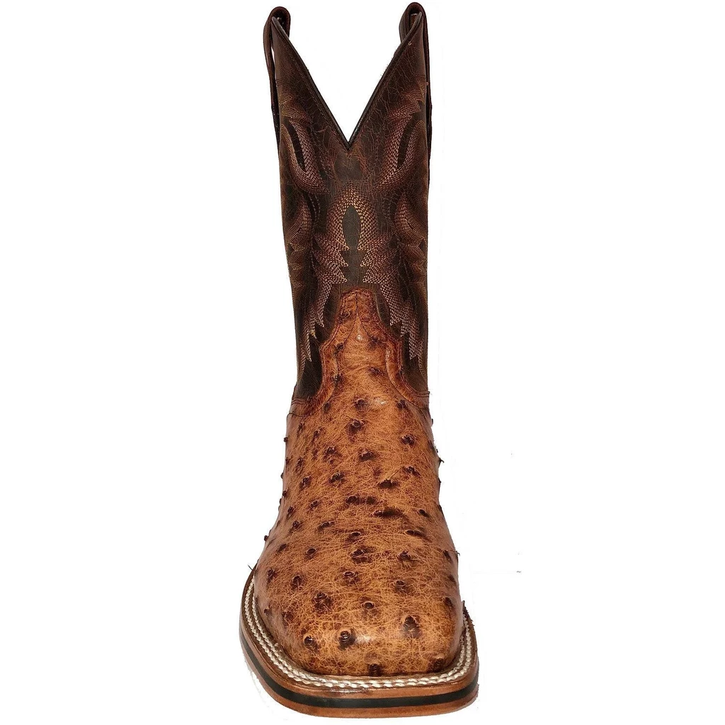 Dan Post Boot Co 'Dan Post' Men's Ostrich Western Square Toe - Tan / Brown 4 Dan Post Boot Co 'Dan Post' Men's Ostrich Western Square Toe - Tan / Brown