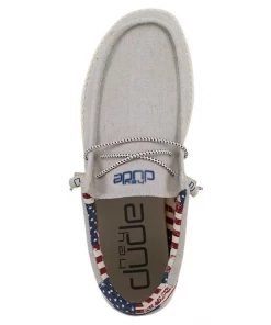 'Hey Dude' Men's Wally Patriotic - Off White