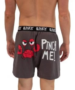'Lazy One' Men's Pinch Me Boxer - Grey