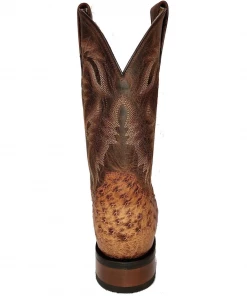 Dan Post Boot Co 'Dan Post' Men's Ostrich Western Square Toe - Tan / Brown 10 Dan Post Boot Co 'Dan Post' Men's Ostrich Western Square Toe - Tan / Brown