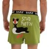 'Lazy One' Men's Stud Puffin Boxer - Green 1 'Lazy One' Men's Stud Puffin Boxer - Green