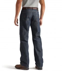 Ariat Men M3 Shale FR Loose Fit Jeans - Medium Wash Denim