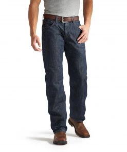 Ariat Men M3 Shale FR Loose Fit Jeans - Medium Wash Denim