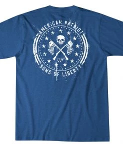 Howitzer Clothing 'Howitzer' Men's Liberty Patriot T-Shirt - Electric Blue Heather