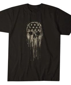 Howitzer Clothing'Howitzer' Men's People Skull T-Shirt - Black / Brown Lava Wash