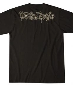 Howitzer Clothing 'Howitzer' Men's People Skull T-Shirt - Black / Brown Lava Wash