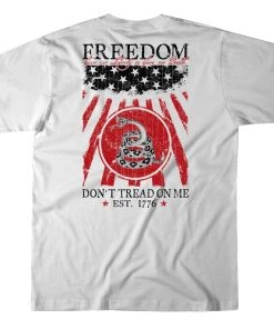 Howitzer Clothing 'Howitzer' Men's Snake Flag T-Shirt - White