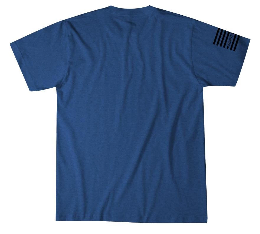 'Howitzer Clothing' Men's Standard Patriot Tee - Electric Blue Heather 4 'Howitzer Clothing' Men's Standard Patriot Tee - Electric Blue Heather