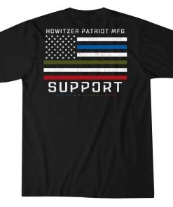 Howitzer Clothing'Howitzer' Men's Triple Support T-Shirt - Black