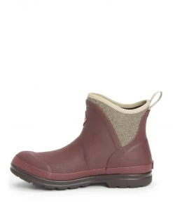 'Muck' Women's Muck Originals Ankle WP Boot - Rum Raisin / Tweed Herringbone