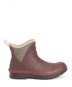 'Muck' Women's Muck Originals Ankle WP Boot - Rum Raisin / Tweed Herringbone