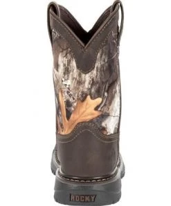 Kids 'Rocky' Youth Ride FLX WP Square Toe - Brown / Realtree Camo