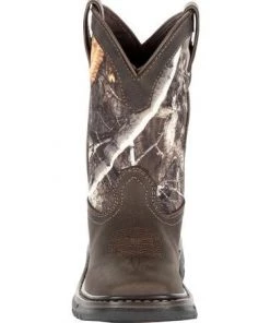 Kids 'Rocky' Youth Ride FLX WP Square Toe - Brown / Realtree Camo