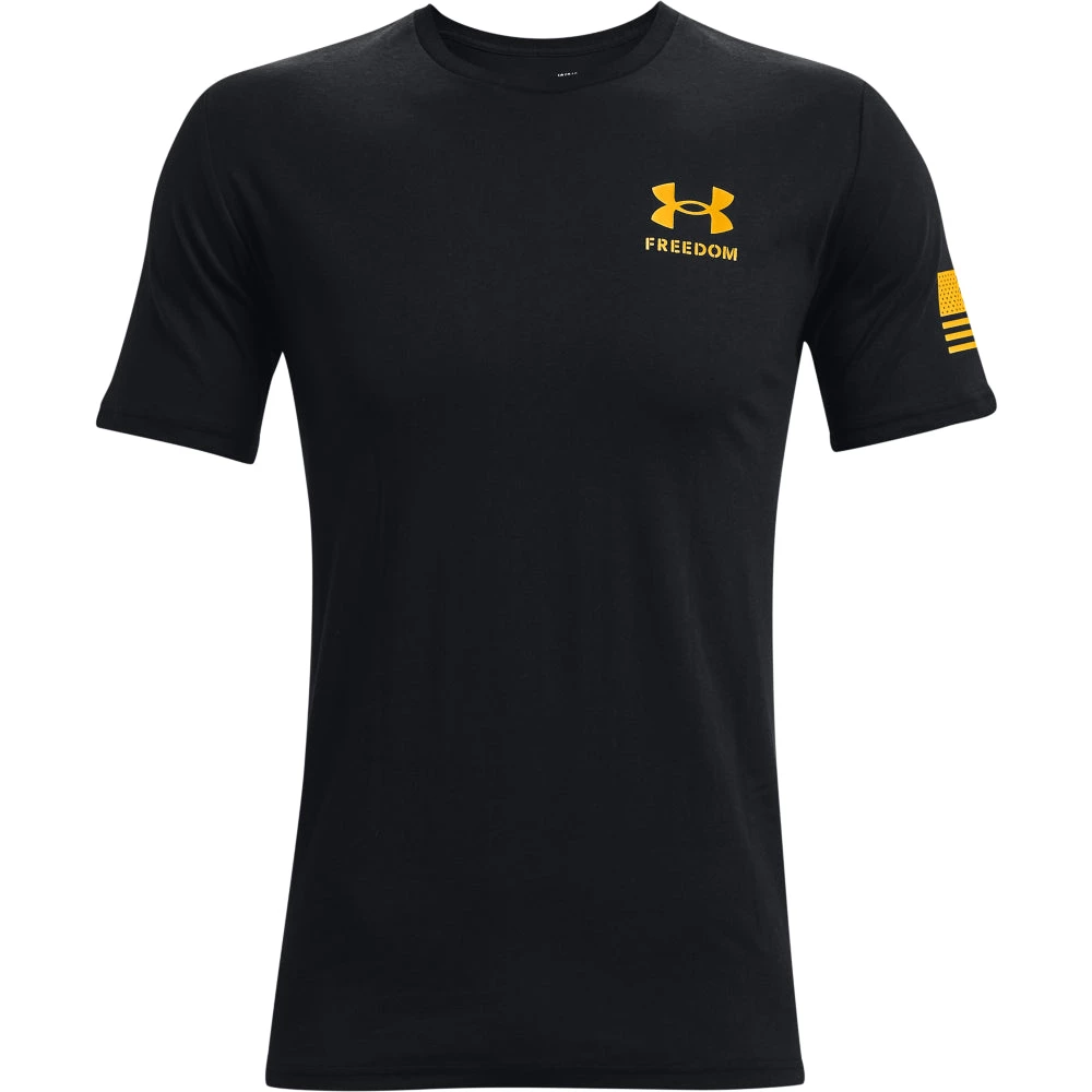 'Under Armour' Men's New Freedom Flag T-Shirt - Black / Steeltown Gold 4 'Under Armour' Men's New Freedom Flag T-Shirt - Black / Steeltown Gold