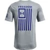 'Under Armour' Men's New Freedom Flag T-Shirt - Steel Medium Heather / Royal