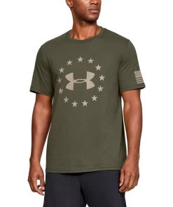 'Under Armour' Men's Freedom Logo T-Shirt - Marine OD Green