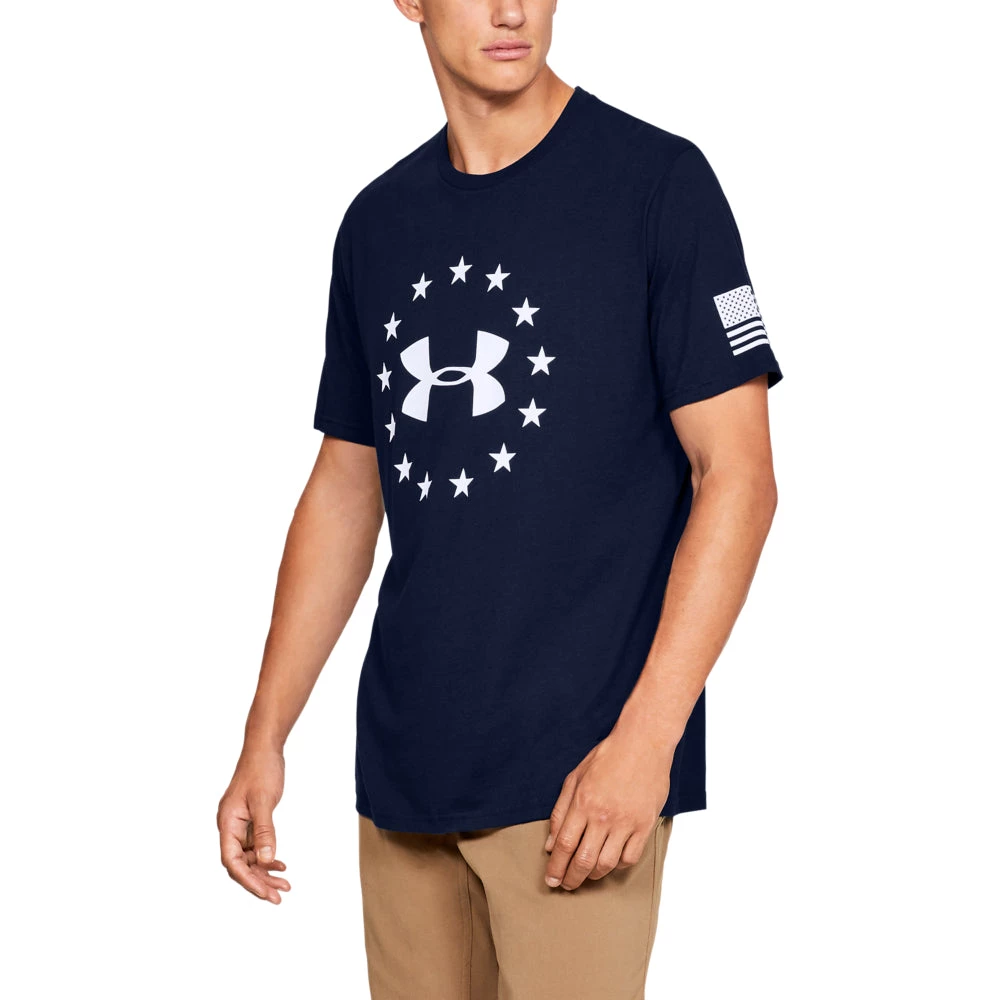 'Under Armour' Men's Freedom Logo T-Shirt - Academy 3 'Under Armour' Men's Freedom Logo T-Shirt - Academy