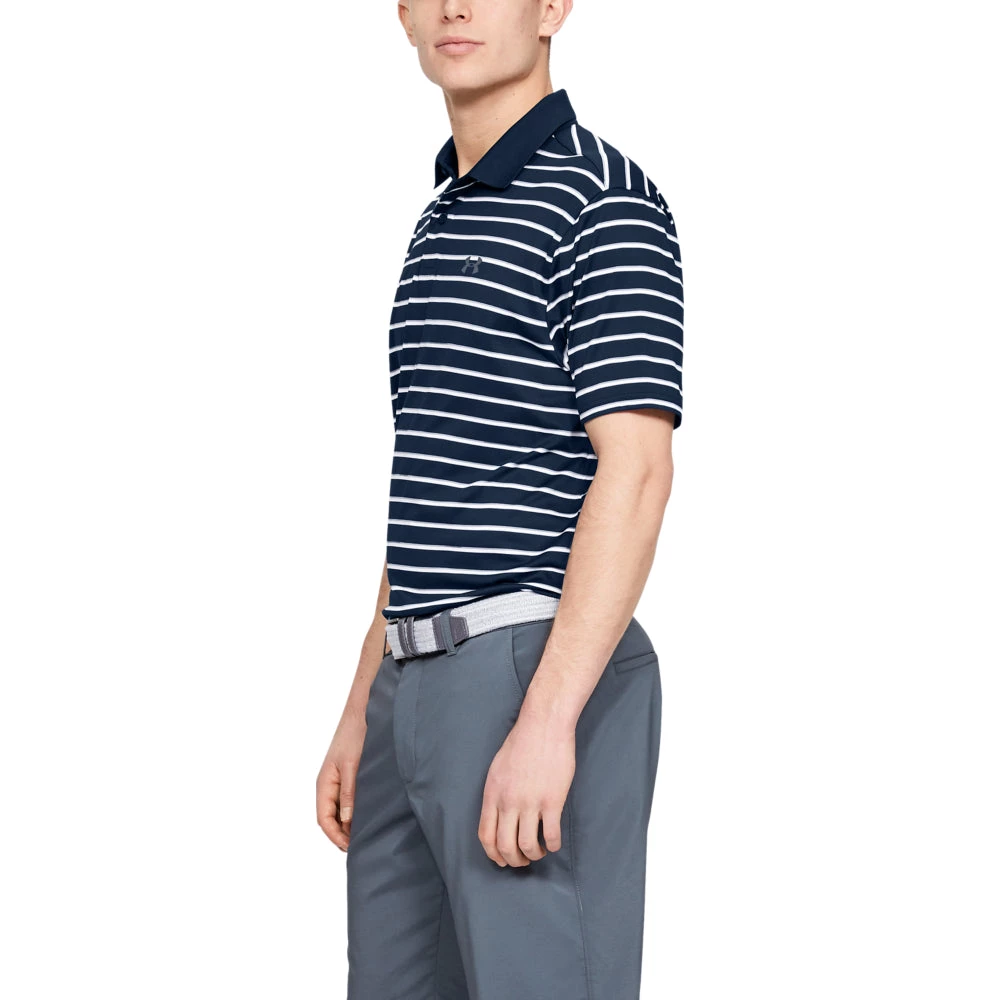"Under Armour' Men's Performance 2.0 Stripe Polo - Academy / White 5 "Under Armour' Men's Performance 2.0 Stripe Polo - Academy / White