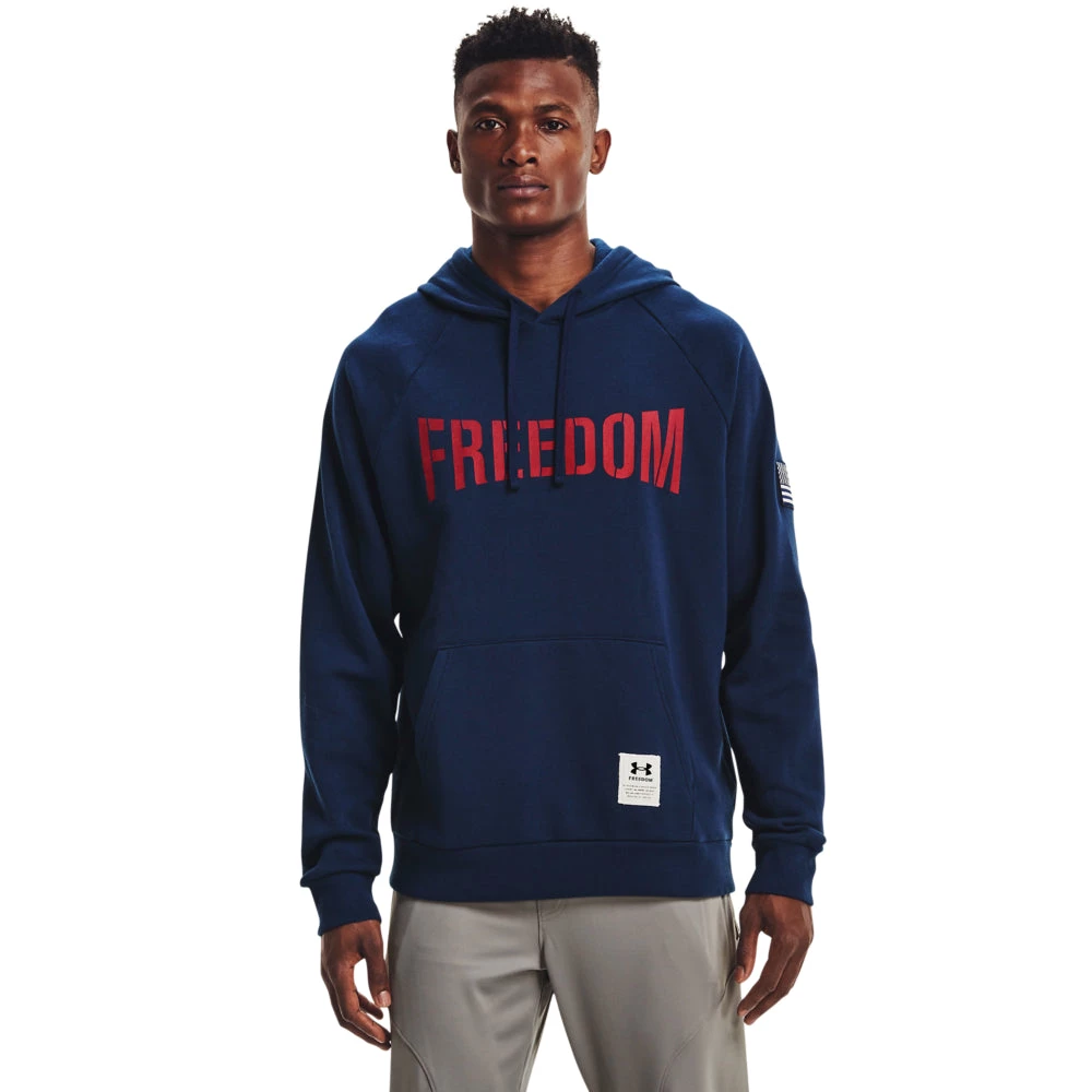 'Under Armour' Men's Freedom Vintage Hoodie - Academy 3 'Under Armour' Men's Freedom Vintage Hoodie - Academy