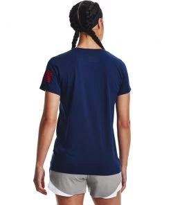 'Under Armour' Women's Freedom Vintage T-Shirt - Academy / Red