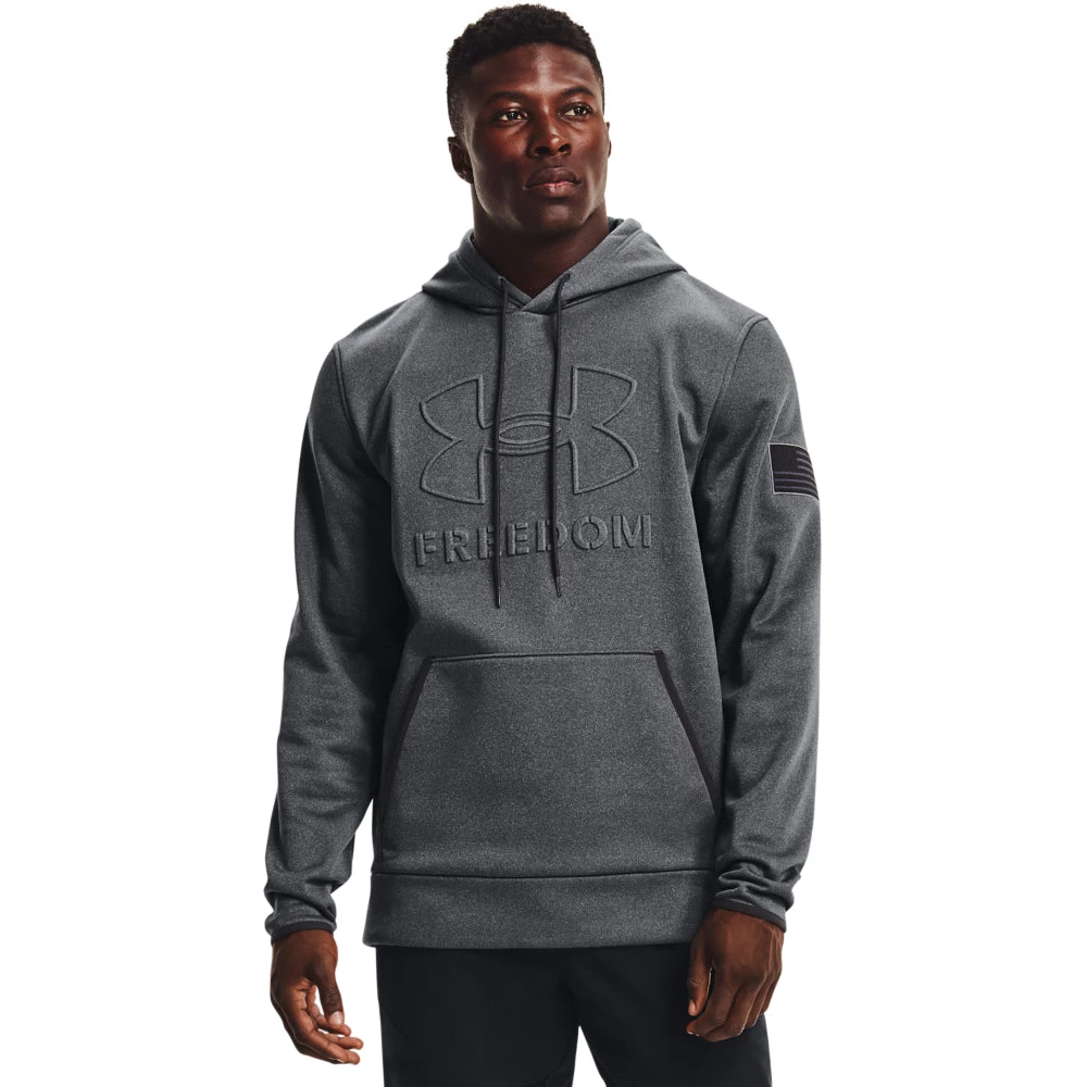 'Under Armour' Men's Freedom Emboss Hoodie - Carbon Black 3 'Under Armour' Men's Freedom Emboss Hoodie - Carbon Black