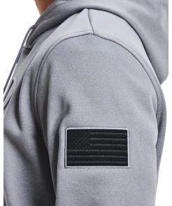 'Under Armour' Men's Freedom Emboss Hoodie - Steel Light Heather 7 'Under Armour' Men's Freedom Emboss Hoodie - Steel Light Heather