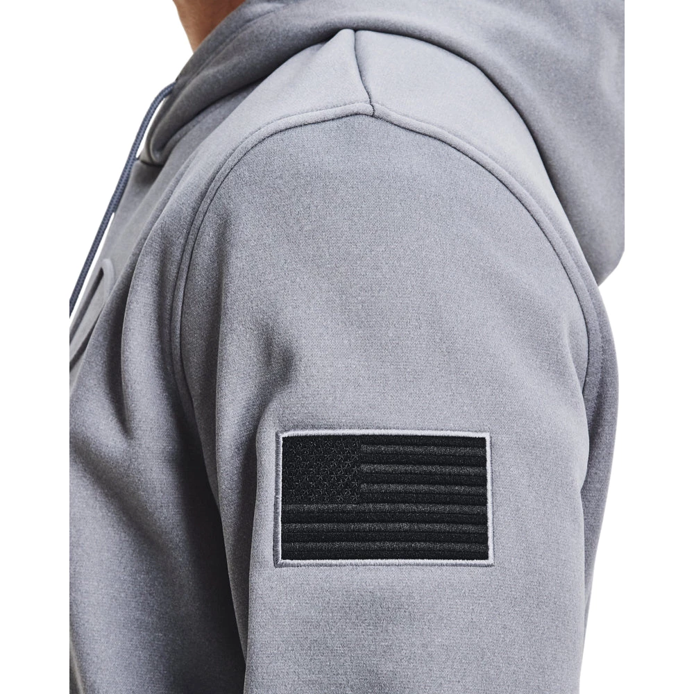 'Under Armour' Men's Freedom Emboss Hoodie - Steel Light Heather 5 'Under Armour' Men's Freedom Emboss Hoodie - Steel Light Heather