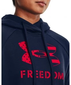 'Under Armour' Women's Freedom Rival Hoodie - Academy / Red