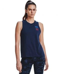 'Under Armour' Women's Freedom Repeat Muscle Tank - Academy / Red