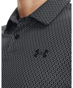 'Under Armour' Men's T2G Printed Polo - Black / White