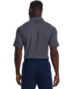 'Under Armour' Men's T2G Printed Polo - Academy / White Clothing