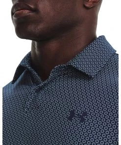 'Under Armour' Men's T2G Printed Polo - Academy / White Clothing