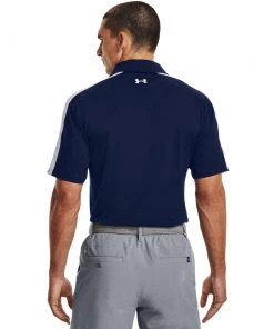 'Under Armour' Men's T2G Blocked Polo - Academy / White Clothing