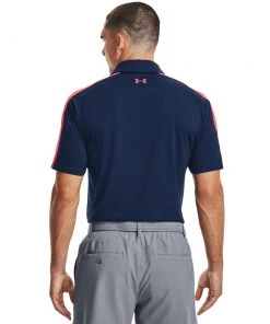 'Under Armour' Men's T2G Blocked Polo - Academy / Rush Red