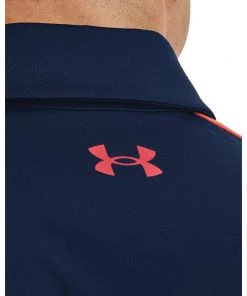 'Under Armour' Men's T2G Blocked Polo - Academy / Rush Red 7 'Under Armour' Men's T2G Blocked Polo - Academy / Rush Red