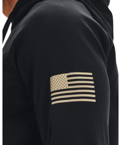 'Under Armour' Men's Freedom Fleece Hoodie - Black
