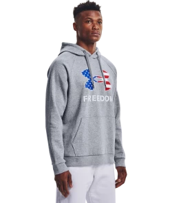 'Under Armour' Men's Freedom Fleece Hoodie - Steel Medium Heather