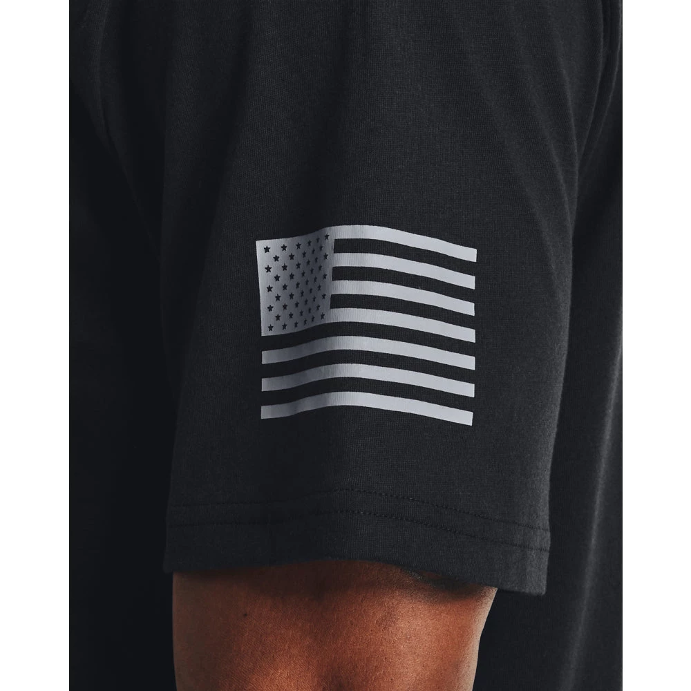 'Under Armour' Men's New Freedom Flag T-Shirt - Black / Steel 4 'Under Armour' Men's New Freedom Flag T-Shirt - Black / Steel