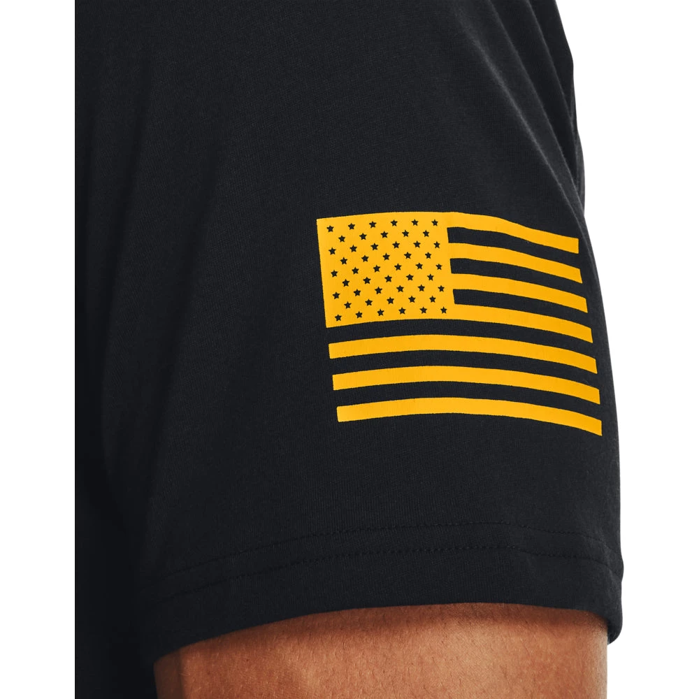 'Under Armour' Men's New Freedom Flag T-Shirt - Black / Steeltown Gold 5 'Under Armour' Men's New Freedom Flag T-Shirt - Black / Steeltown Gold