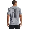 'Under Armour' Men's New Freedom Flag T-Shirt - Steel Medium Heather / Black